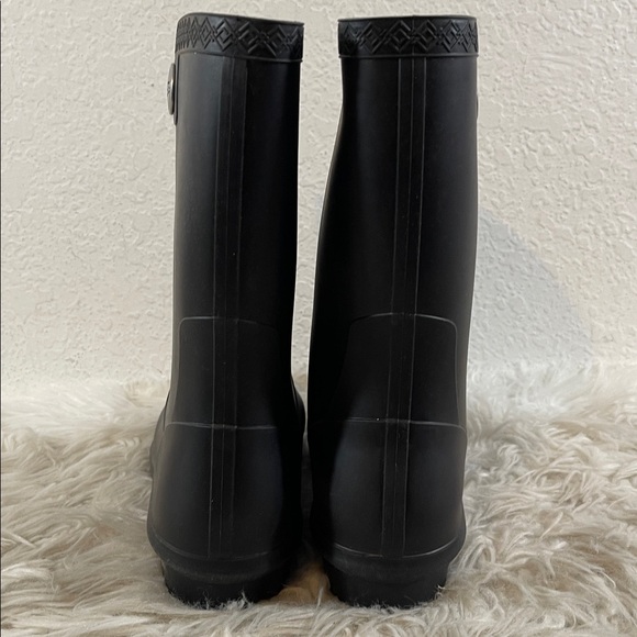 UGG Sienna Matte Rain Rubber Boots Slip On Black 1100510 Size 9 Warm & Cozy NEW - Picture 6 of 15